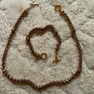 Goldtone Necklace and Bracelet Set